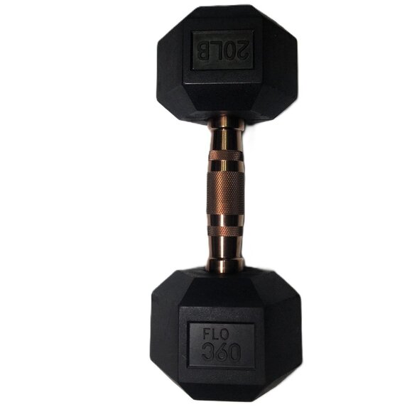 🛑 FLO 360 Rubber ➕🆒 WEIGHT Training 20LB DUMBELL Strength Fitness 💸BUY NOW‼️ - Picture 4 of 16